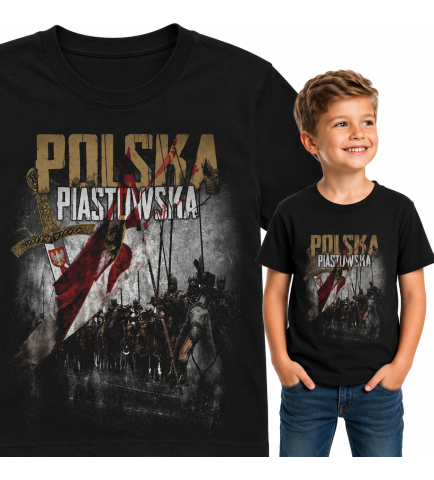 koszulka dziecięce Patriotyczna POLSKA PIASTOWSKA